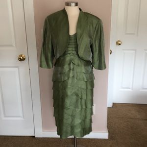 Knee length cocktail dress w/ matching jacket.